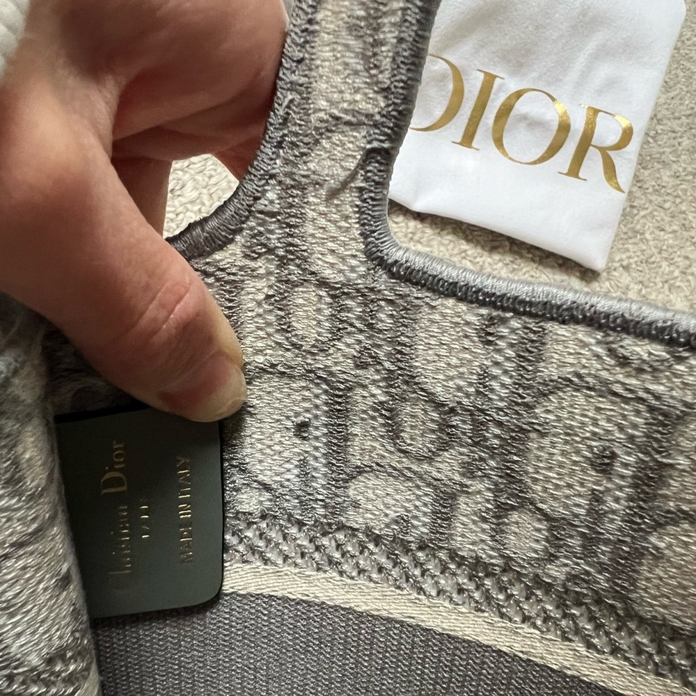 Dior Gray Mini Book Tote - Picture 10 of 13